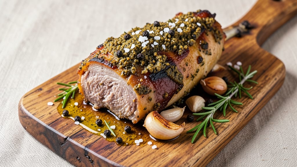 Slow Roasted Boneless Leg Of Lamb Recipe: Herb-Crusted Tenderness With Rosemary-Kissed Skin